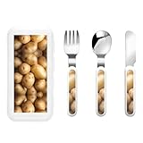 Kartoffel Bedrucktes Kindergeschirr Dreiteiliges Set Kindergarten Picknick Geschirr Set Wiederverwendbar