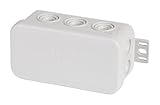 f-tronic 7340141 Feuchtraum-Abzweigkasten IP54, 85 x 44 x 40 mm, grau, E126, Inhalt: 10, Stück