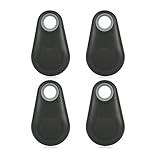 Smart Bluetooth Trackers, Baceyong 4er Pack Mini Key Finders Schlüsselfinder, mit Anti-Verlust-Alarm, Universal für Kinder Ältere Haustier Autoschlüssel Gepäck, iOS und Android-kompatibel, Schwarz