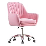 Höhenverstellbarer Büro-Schreibtischstuhl mit Lendenwirbelstütze, 360° drehbar, samtgepolstert für Komfort und Stil