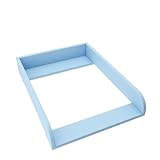 REGALIK Wickelaufsatz für Koppang IKEA 72cm x 50cm - Abnehmbar Wickeltischaufsatz für Kommode in Blau - Abgeschlossen mit ABS Material 2mm mit Abgerundeten Frontplatten