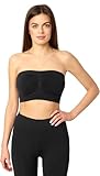 Merry Style Damen Bandeau Top 06 161 (Schwarz, L-XL)