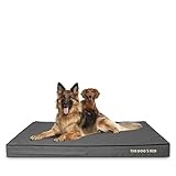 The Dog's Bed Orthopädisches Hundebett XXL, Grau/Schwarz, 137 x 91 cm, Memory-Schaum, Schmerzlinderung bei Arthritis, Hüft- und Ellenbogendysplasie, postoperative Lahmheit, stützend, beruhigend,