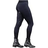 Reithose Damen Vollbesatz Grip: Damen Fitnesshose Kompression - Damenreithose Sommer High Waist Reitsporthose Stretch Handytasche Sportreithose Oversize Einfarbig Reitleggings Silm Fit Stoffhose