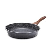 SENSARTE 28cm Antihaft Bratpfanne Skillet, Schweizer Granit Beschichtung Omelette Pfanne, Gesunde Stein Kochgeschirr Chef's Pan, Gasherd und Induktion Kompatibel, PFOA Frei