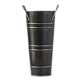 KUAIYIJU Metall Schirmständer mit Griff Vintage Regenschirm Eimer Dekorative Vase Blumeneimer Aufbewahrungsregal für Zuhause Wohnzimmer