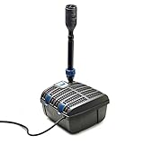 OASE 70233 Filtral UVC-Klärer 1500 - Unterwasserfilter, Teichklärer, Wasserspiel, inkl. 3 Fontänenaufsätzen für verschiedene Wasserspielvariationen für Teiche bis 1,5 m³, Schwarz