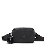 Kipling ABANU MULTI Kleine Umhängetasche, die in eine Hüfttasche umgewandelt werden kann, Black Noir (Schwarz)
