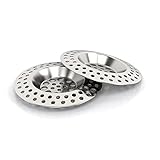 ABFLUSSHELD 2er Set Abflusssieb Edelstahl - Deluxe Waschbecken Sieb - Flexibles Haarsieb Dusche - Abflussieb Küche & Dusche - Premium Sink Strainer - Abfluss Sieb Waschbecken (Silber)