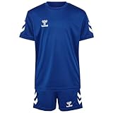 hummel Trikot Set Kids Weiß blau, 10 (140) Kinder