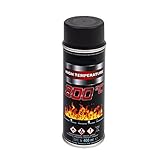 VE-INDUSTRIES Thermolack Spray Ofenlack Auspufflack Hitzebeständiger Lack Ofenfarbe 800°C div. Farben (Schwarz)