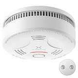 X-Sense Rauchmelder mit 10 Jahre Batterielaufzeit und Magnethalterung, TÜV-zertifizierter Rauchmelder mit Stummschalt- und Selbsttest-Funktion, SD11, 1er Set