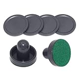 Air Hockey Pucks Air Hockey Ersatzset Ice Hockey Pushers Pucks Paddles Tischfamilie Schwarz, Air Hockeyersatz Set