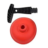 ROMISBABA Handlicher Abflussreiniger Pömpel für Küchen und Badezimmerwaschbecken Kraftvoller Handkolben zur Rohrreinigung Effektives Sanitärwerkzeug gegen Verstopfungen Rot Einfach zu