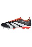 adidas Unisex Predator League Firm Ground Football Boots Fußballschuhe, Core Black/Cloud White/Solar Red, 42 EU