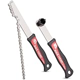 BIKE HAND Kettenpeitsche und Abzieher Set - Kettenpeitsche & Sicherungsring Werkzeug für Shimano HG Kassette/Freilauf Einbau Ausbau MTB Rennrad 7 8 9 10 11 Gang