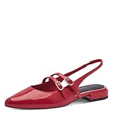 MARCO TOZZI Damen Slingpumps Spitz Elegant, Rot (Red patent), 39 EU