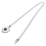 BESTonZON Urne Halskette Für Haustierasche Aschebehälter Mit Anhänger Langlebig Und Elegant Halskette Zur Erinnerung An Geliebte