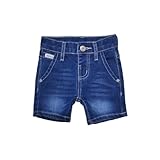 SUPTTING Sommer Jungen Jeans-Shorts Lässig Bequem Kurze Hose 5-Pocket-Stil Knopfverschluss Denim-Shorts Klassisch Minimalistisch Dunkle Waschung Gürtelschlaufen Freizeithose für Alltag