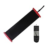 Baoblaze Gleitbrett mit Überschuhen, Fitnessgerät, Eishockey-Gleitbrett, Gleitmatte für Sportarten wie Rollschuhlaufen und Skifahren, Schwarz