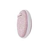 SOLUSTRE Ovaler Fußbimsstein aus Vulkanstein Rosa Fußpflegewerkzeug zur Hornhautentfernung Peeling und Abgestorbene Haut Entfernung Tragbarer Fußmassage Stein für Glatte Weiche Haut