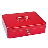 NEU!! SAX Geldkassette 30x24x9 cm,Münzeinsatz, ROT