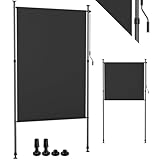 LIFERUN 150x310cm Senkrechtmarkise Balkon Außen ohne Bohren, Vertikalmarkise,Markise Balkon Garten Terrasse Außenrollo Klemmmarkise Sichtschutz Sonnenschutz,Wetterfest Windschutz