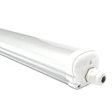 HOFTRONIC - LED Feuchtraumleuchte 120cm IP65-36W 4320 Lumen - 6500K Kaltweiß - Verknüpfbar - Kellerleuchte, Nassraumleuchte - Feuchtraum Wannenleuchte