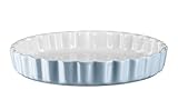 Mäser 931141 Kitchen Time Tarteform, Quicheform, Obstkuchenform, kratz- und schnittfest, runde Backform mit Wellenrand, Ø 27 cm, Blau
