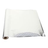 TOVINANNA Ölbeständige Küchenwandverkleidung Selbstklebend Hitzebeständige Spritzschutz Tapete 30cm X 3m Wasserfeste Alu Folie für Küchenschrank und Wanddekor