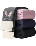 Adorel Mädchen Thermo Leggings Gefüttert Baumwolle Stickerei Winter Warm Hosen Dunkelgraue Einzelne 104-110 EU (Herstellergröße 110)