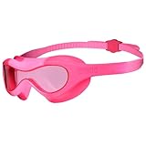 arena Spider Kids Mask Antibeschlag-Schwimmbrille für Kinder, Schwimmbrille mit Großen Gläsern, Mitteldunkle Gläser für jede Umgebung, UV-Schutz, Selbstanpassender Nasensteg, Eng Anliegend