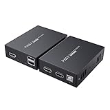 PW-HT225HK HDMI KVM USB Extender 165ft/ 50m Übertragung über Einzelne Cat5e/ 6/7 Full HD 1080P Unterstützung 3D EDID Loop out