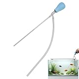 yakermur Aquariumabfallentferner – Manuelle Aquarium-Steinreiniger-Werkzeuge, Kiesreinigungsstrohhalm, Pipetten-Saugnapf-Tropfer für Salzwasser und Süßwasser
