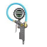 ZUGLQYSX DruckmessgeräT Digital Display Inflation Überwachung Manometer Auto Reifen Luftdruck Inflator Gauge Hintergrundbeleuchtung Fahrzeug FüR Auto, Fahrrad Und Motorrad(Grey 1PCS,EU)