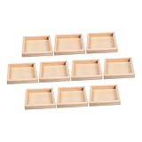 HOMOCONO 10Stücke Holz Puzzle Aufbewahrungstablett Robuste Servierplatte für Holzblöcke zur Organisation und Aufbewahrung von Puzzles