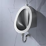 Edelstahl Spül-Urinale,Wandmontiertes Herren Spülurinal,Edelstahl Herren Badezimmer Urinal,Intelligente Spülurinale für Garage, KTV, Gefängnisbar, Hotel, Geschäft