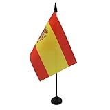 AZ FLAG - Tischflagge Spanien - 15x10 cm - Spanische Tischfahne 10 x 15 Cm - Flaggen