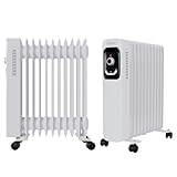 Tronitechnik® Ölradiator TT-OR 211 Elektroheizung Weiß Öl-Heizung Radiator 3 Heizstufen 11 Rippen Elektrischer Heizkörper Energiesparend Thermostat Überhitzungsschutz Heizgerät