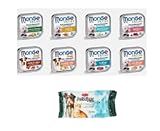 5 Schalen für Hunde + Hühnchen + Kabelsalz + Lachs + Thunfisch + Reinigungstuch