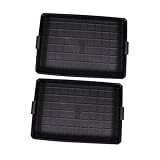 UKCOCO 2 Stück kleine Untertasse für Blumentöpfe blumenkübel untersetzer blumentopfuntersetzer Sukkulenter Pflanzentopf saftig Tablett für Pflanzentöpfe Sukkulente Pflanzen Töpfe Black