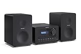 SHARP XLB520D HI-FI-Soundsystem Kompaktanlage (40 Watt, digitales Radio mit DAB+ und FM-Tuner, Bluetooth), schwarz