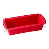 Dr. Oetker 1265 Kastenform 25 cm Flexxibel, Königskuchenform aus Silikon, Brotbackform für eindrucksvolle Kreationen, hochwertige Silikon-Kuchenform, Menge: 1 Stück, Rot