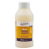 Mont Marte Gloss Acrylic Varnish Signature 250ml für Acrylfarben, schützt vor UV-Strahlung, Staub und Schmutz, alterungsbeständig, verleiht eine glänzende Oberfläche in Archivqualität, trocknet klar