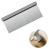 Ruvan Teigkarte Edelstahl Mit Messskala Teigschaber, Kuchenschaber, Gemüseschaufel, Kuchenschaber, Spachtel Küche Für Kuchen, Cake,Pizza, Torte, Dough (25 * 12cm)