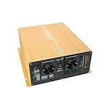SOLARTRONICS NP1500 Spannungswandler 24V 230V Reiner Sinus 1500W/3000W Wechselrichter 24V auf 230V Stromwandler mit USB-A Anschluss und AC Steckdose Solar Inverter Umwandler
