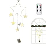 Generisch Dekorative – sternförmige LED, Timer und 8 Speichermodi | Ideal für Fenster, Schlafzimmer, Wohnzimmer, Haustür, Weihnachtsfeiern und Hochzeiten