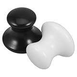 DIYEAH 2 Stück Pilzförmige Massagesteine aus Naturstein Gua Sha Gesichts und Körpermassagegerät Ergonomischer Quarz Heißstein für Spa Entspannung und Akupressur