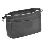 MOHUIED Taschenorganizer Handtaschen-Organizer, Stabiler Geldbörseneinsatz, Organizer-Tasche mit Reißverschluss(Grey S)