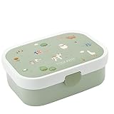 Mepal - Brotdose Kinder Campus Little Dutch - Bento Box Kinder - Brotdose Kinder mit Fächern & Gabel - Meal Prep Box mit Clip-Verschluss - BPA-frei & Spülmaschinenfest - 750 ml - Little Farm